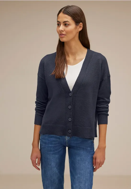 Cardigan mit Knopfleiste deep blue