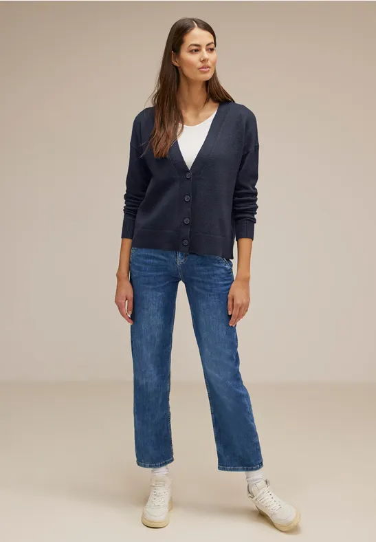 Cardigan mit Knopfleiste deep blue