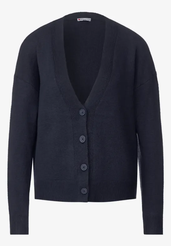 Cardigan mit Knopfleiste deep blue