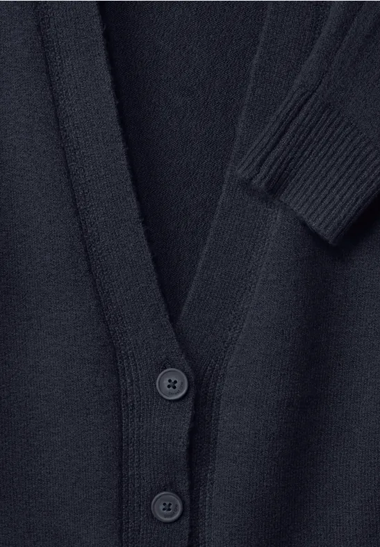 Cardigan mit Knopfleiste deep blue