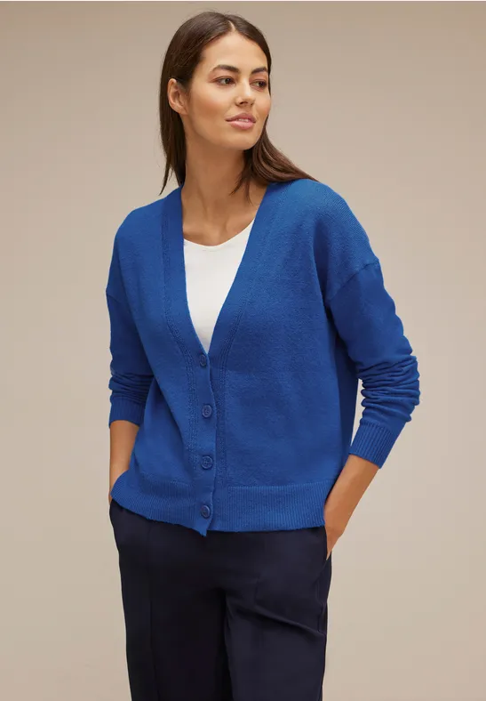 Cardigan mit Knopfleiste fresh intense gentle blue