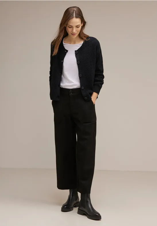 Bouclé Cardigan Black