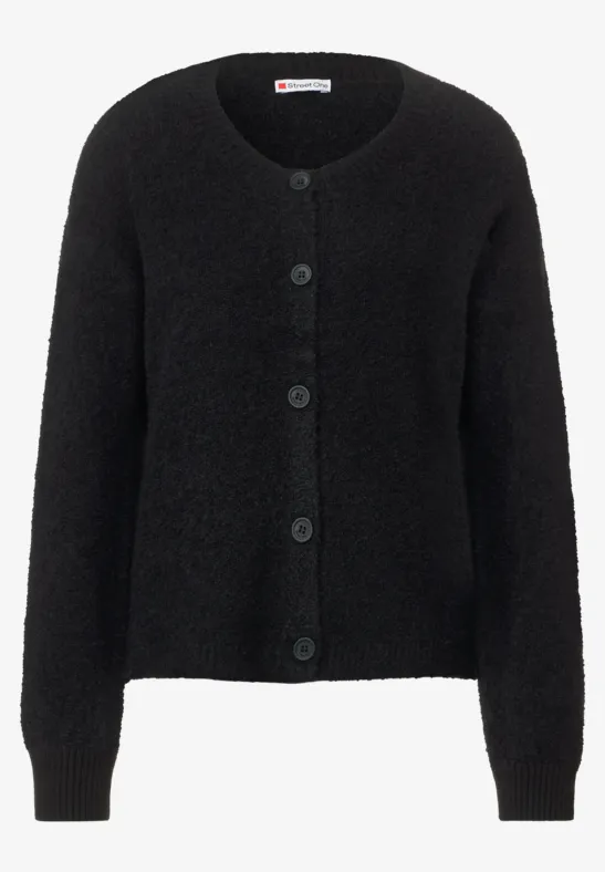 Bouclé Cardigan Black