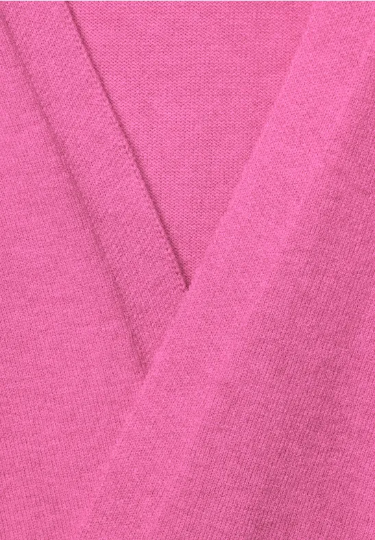Offener Long Cardigan cozy pink melange