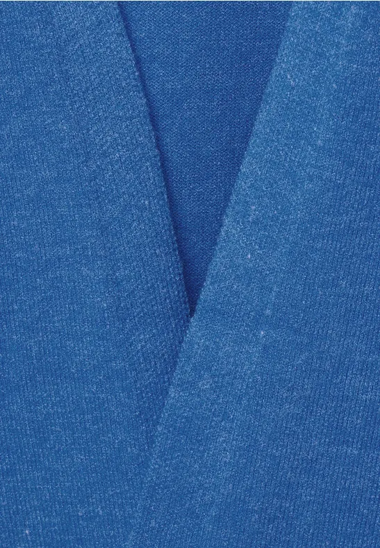 Offener Long Cardigan intense gentle blue melange
