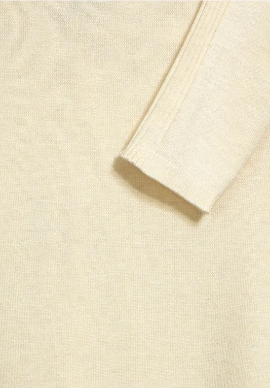 Langer Feinstrickcardigan oak beige melange