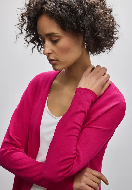 Langer Cardigan juicy berry