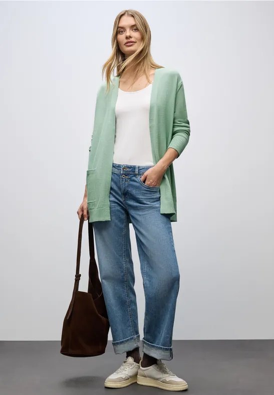 Offener Cosy Cardigan serene green mel.