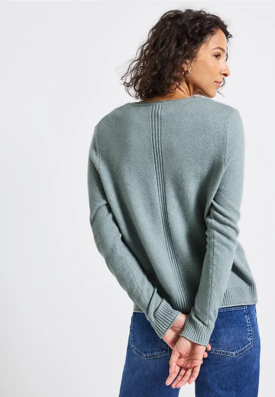 Kurzer Cardigan nile blue mel.