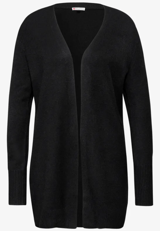 Offener Cardigan Black