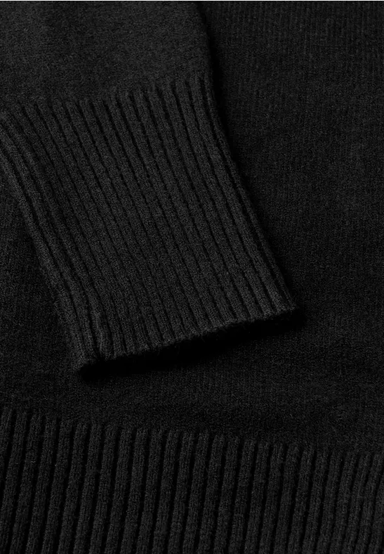 Offener Cardigan Black