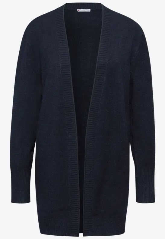 Vest met rolrand deep blue