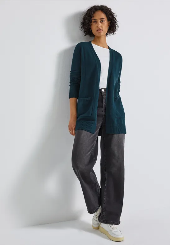 Open vest tide blue mel.