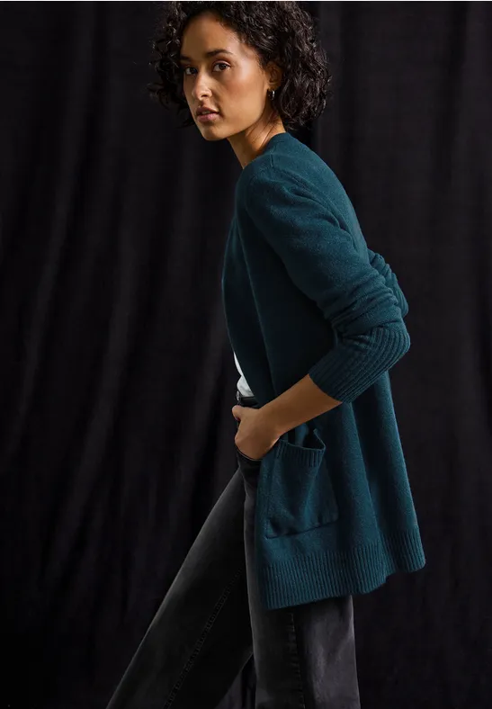 Open vest tide blue mel.