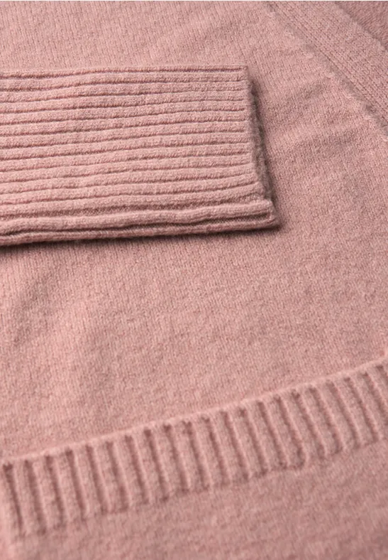 Offener Cardigan faded rose mel.
