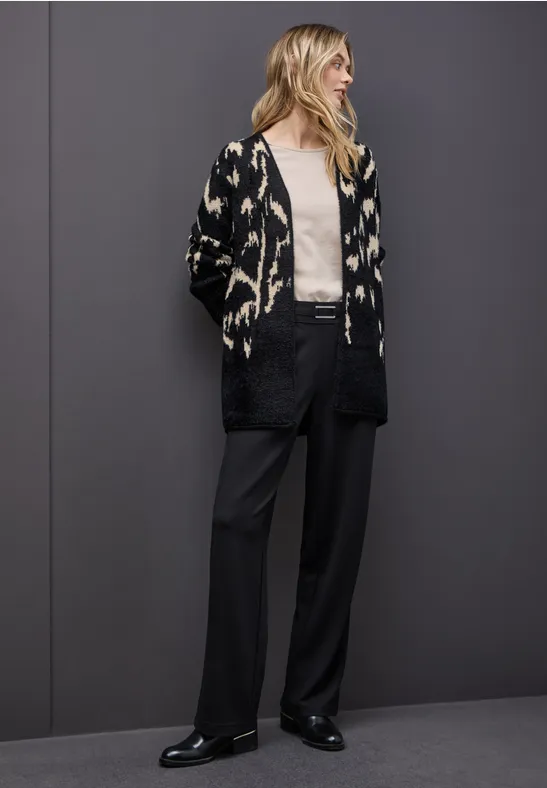 Doux cardigan jacquard anthra grey