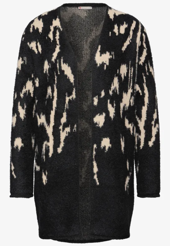 Doux cardigan jacquard anthra grey