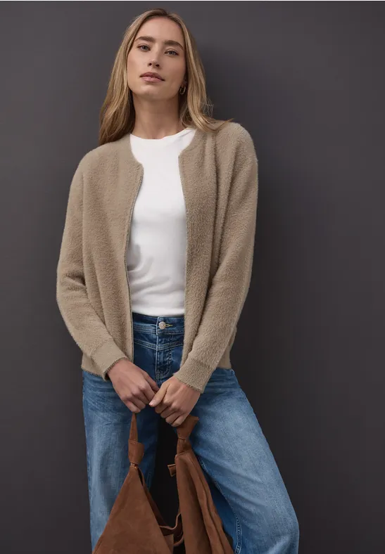 Cardigan im Blouson-Look mocha glow