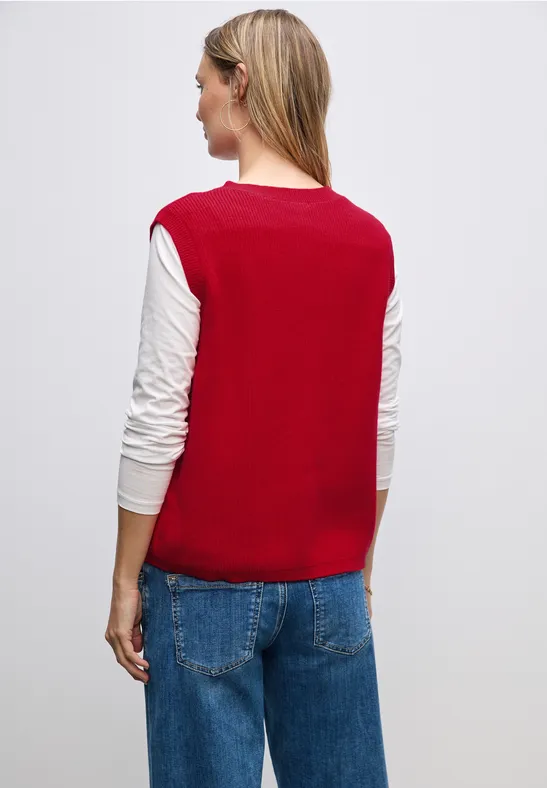 Mouwloos Cosy vest racing red