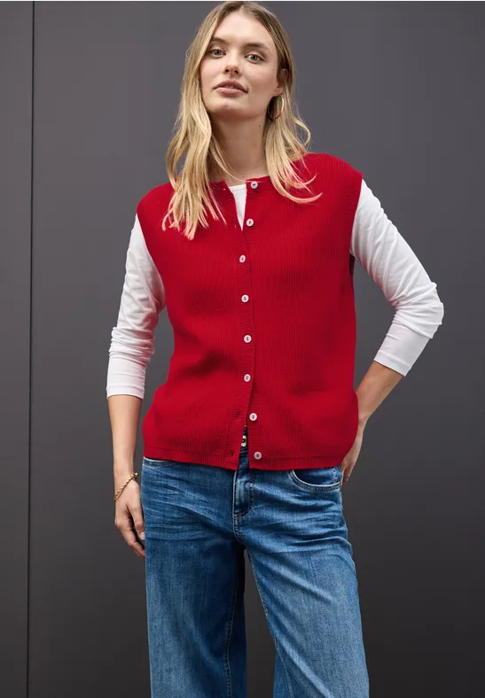 Mouwloos Cosy vest racing red