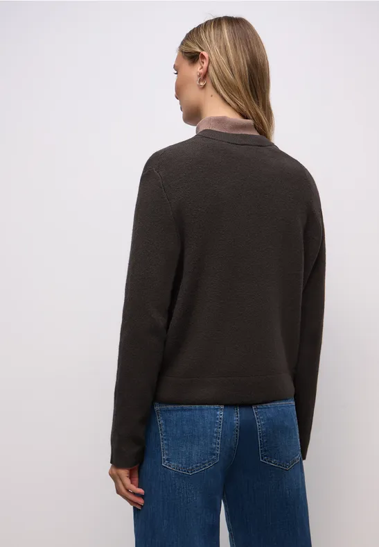 Kuschliger Cardigan darkest brown