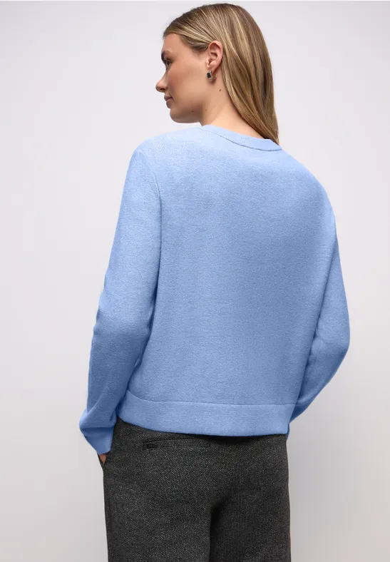 Kuschliger Cardigan frosted blue mel.