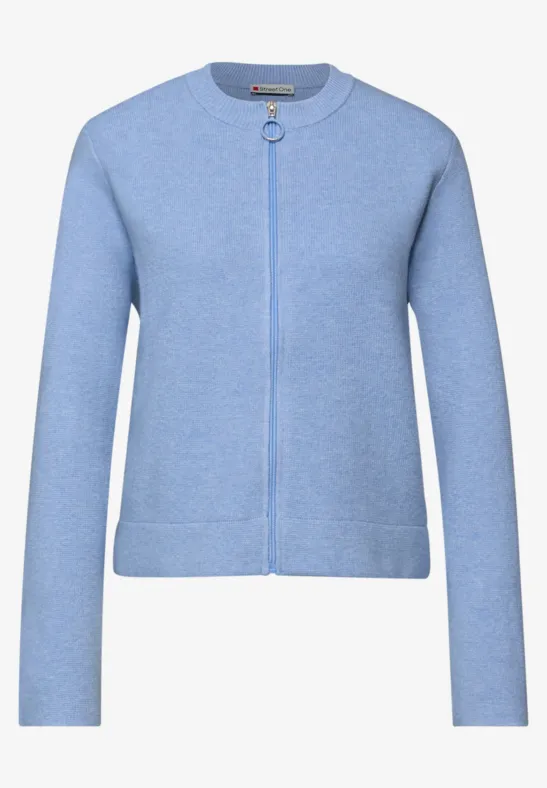 Kuschliger Cardigan frosted blue mel.