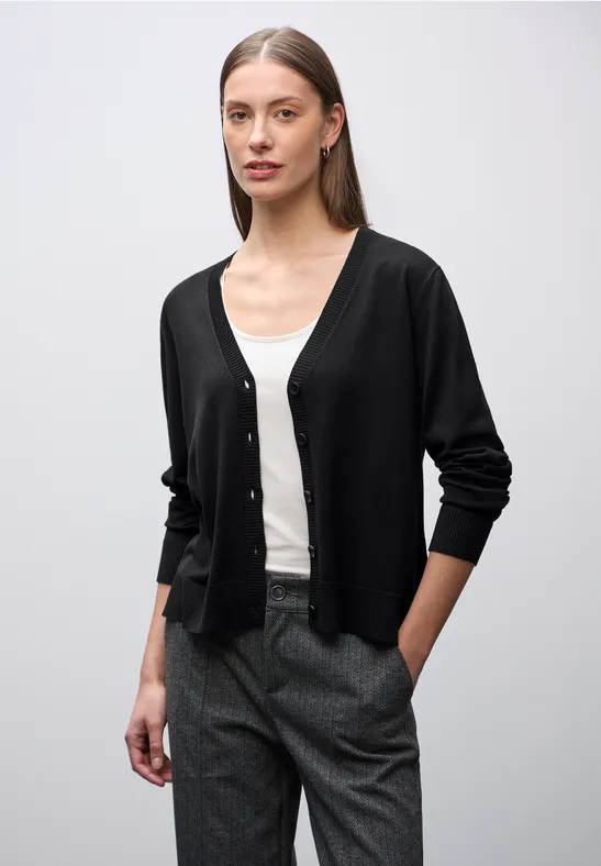Vest met V-hals Black