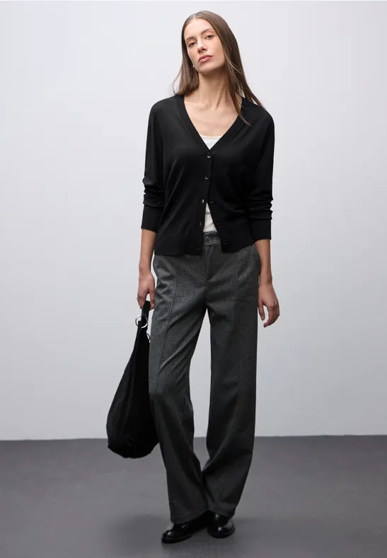 Vest met V-hals Black