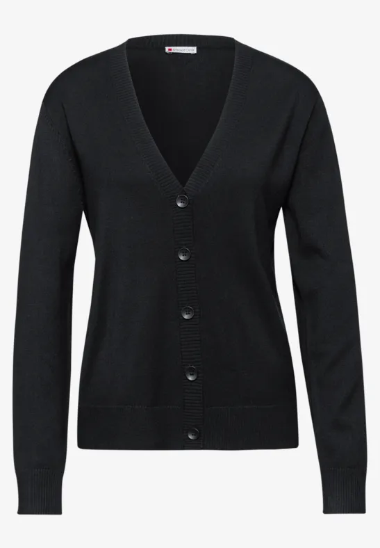 Vest met V-hals Black