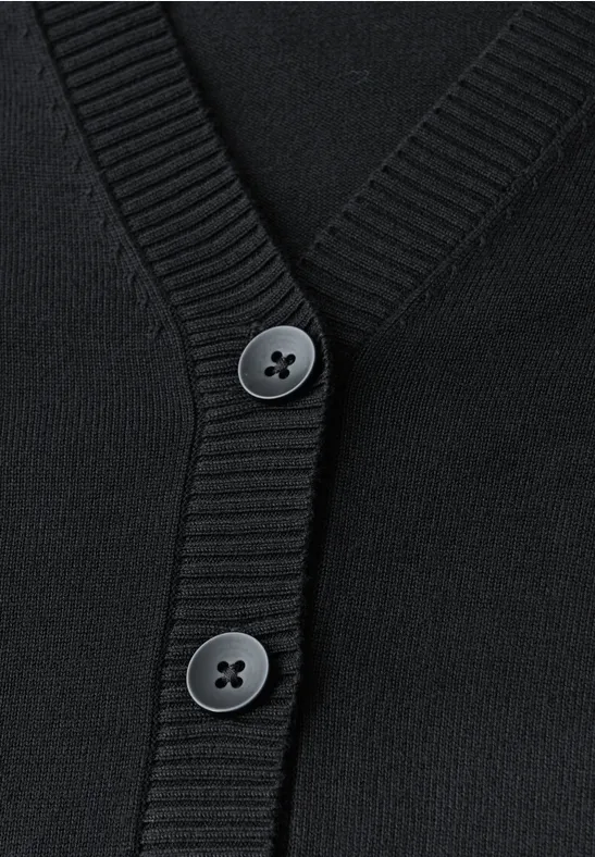 Vest met V-hals Black