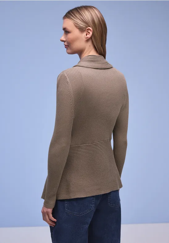 Cardigan Cutline light terra mocha