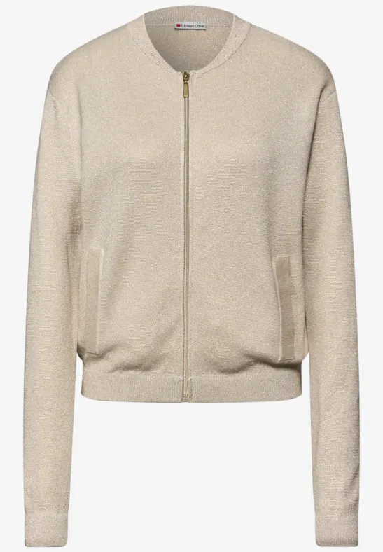 Glitzer Cardigan lucid white