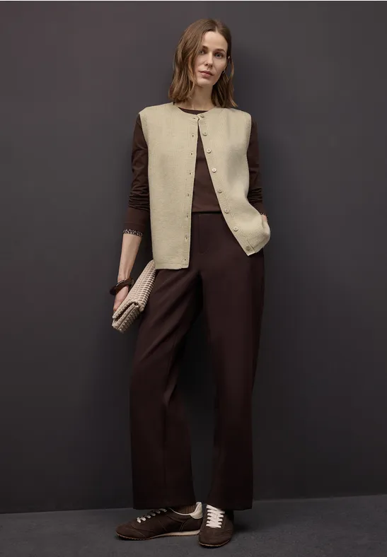 Gilet douillet cotton beige mel.