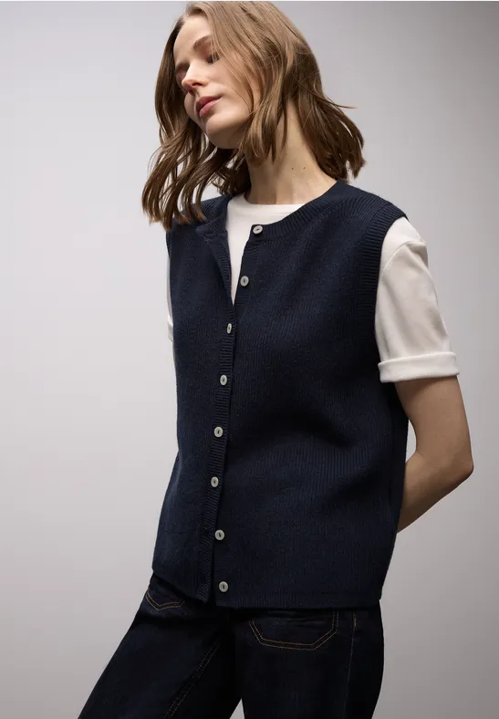 Zacht vest shadowed navy