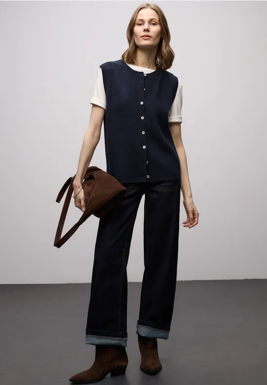 Zacht vest shadowed navy