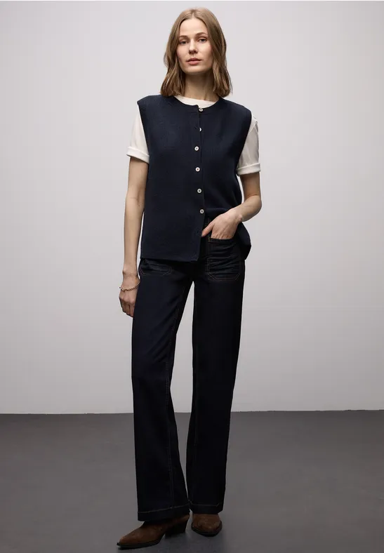 Zacht vest shadowed navy