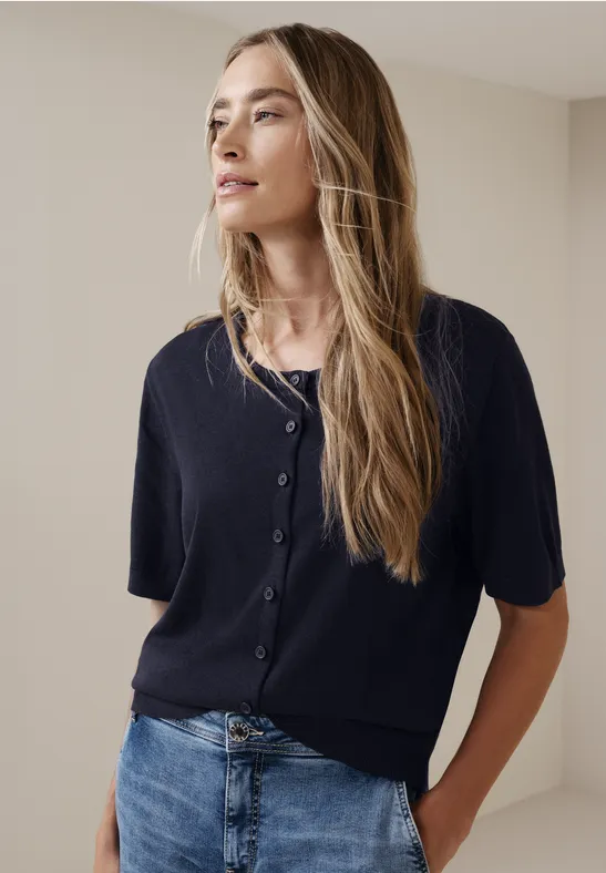 Effen vest shadowed navy