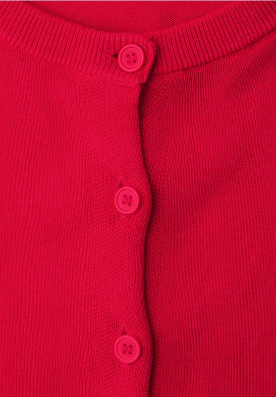 Cardigan en couleur unie salsa red