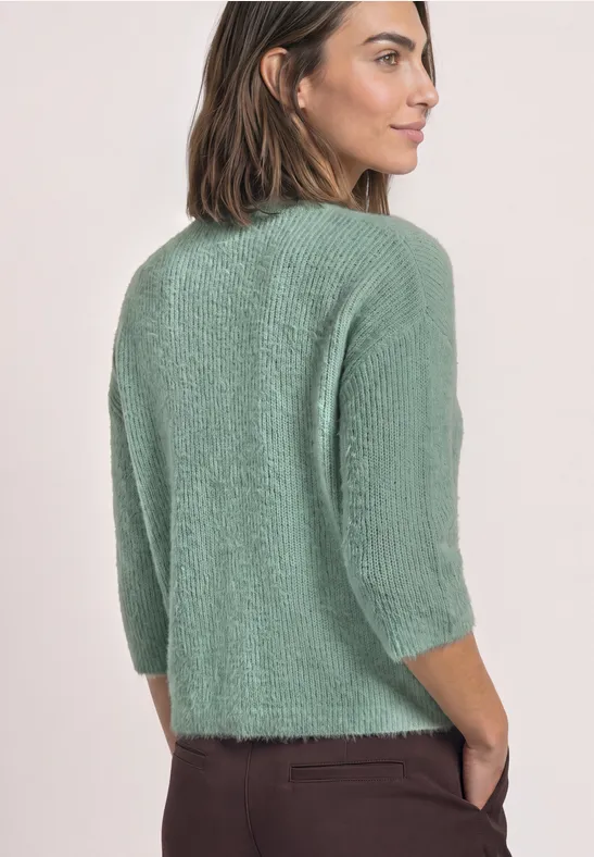 Street One Cardigan douillet à manches 3/4 et col rond 