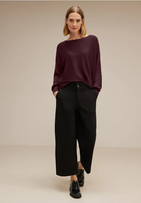 Pullover in Unifarbe plummy wine