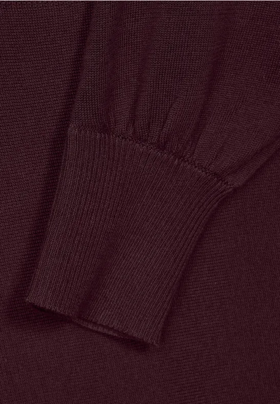 Pullover in Unifarbe plummy wine