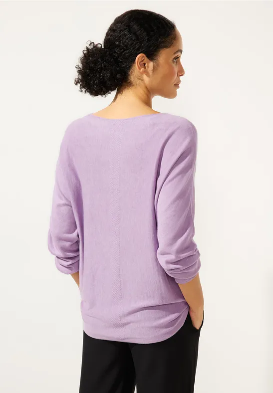 Pullover in Unifarbe pure lilac melange