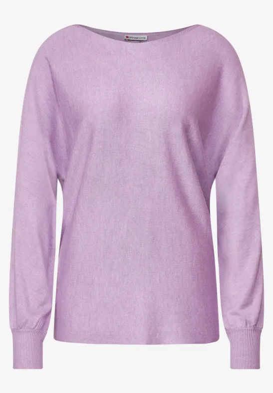 Pullover in Unifarbe pure lilac melange
