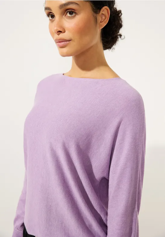 Pullover in Unifarbe pure lilac melange