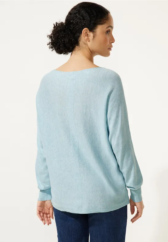 Pullover in Unifarbe iced mint melange