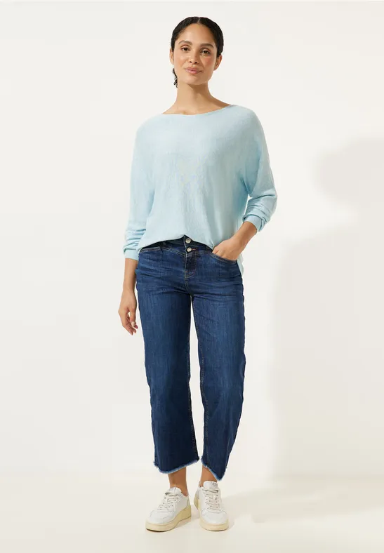 Pullover in Unifarbe iced mint melange