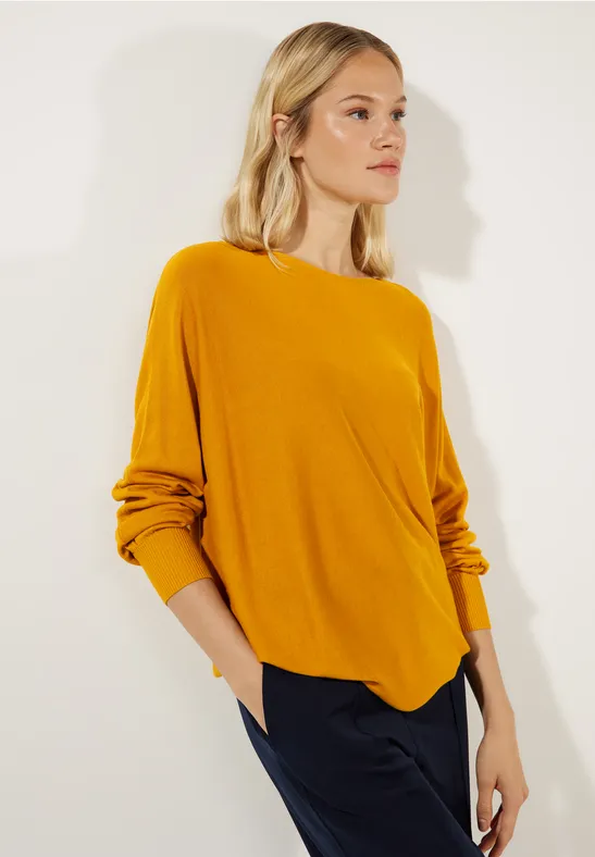 Pullover in Unifarbe tanned yellow