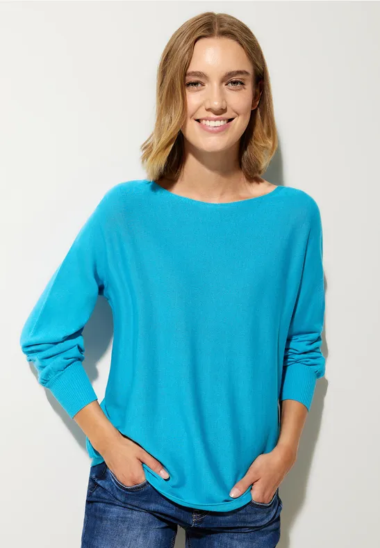 Pullover in Unifarbe alaska blue