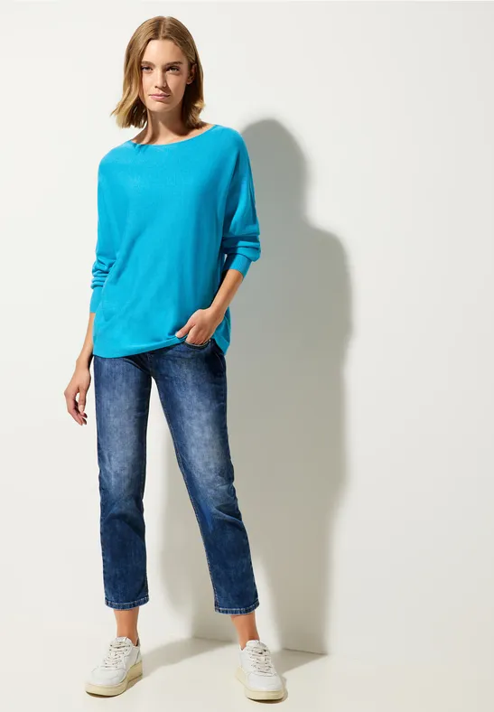 Pullover in Unifarbe alaska blue